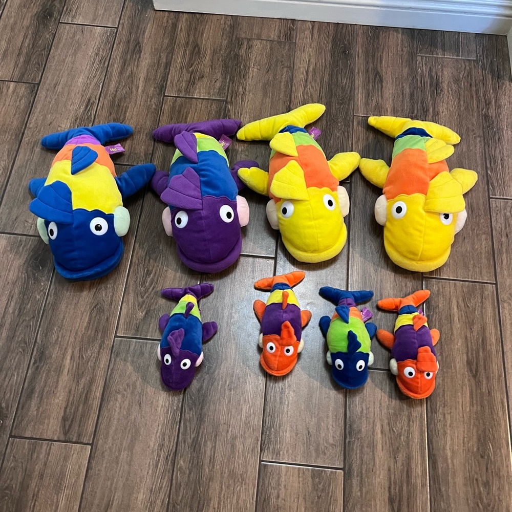 Toy Lot Of 8 Fish Philosophy Plus  Pete Perch Stuffed Toy Colorful